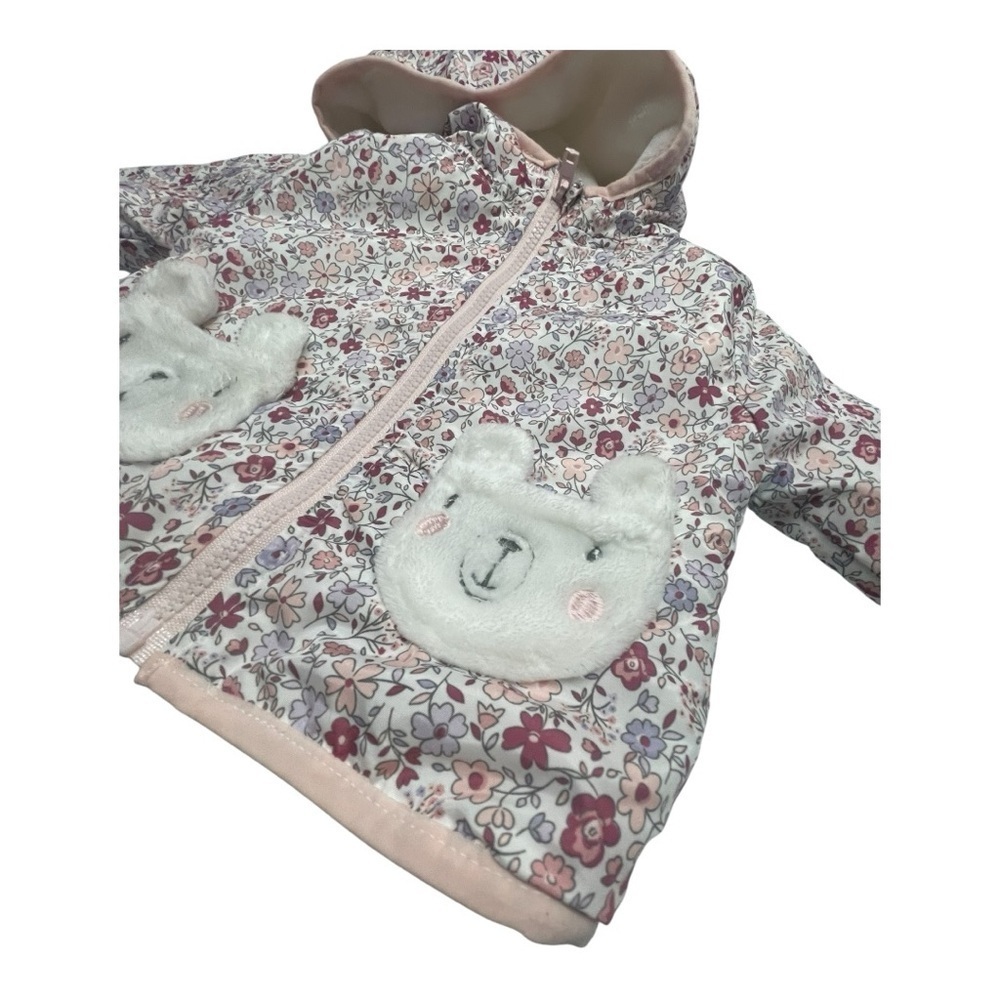Penelope Mack Pink Floral Baby Hoodie Size: 12 months - Picture 3 of 8
